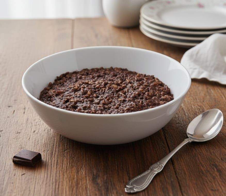 מתכון לדייסת שיבולת שועל עשירה בחלבון בטעם פאדג' שוקולד