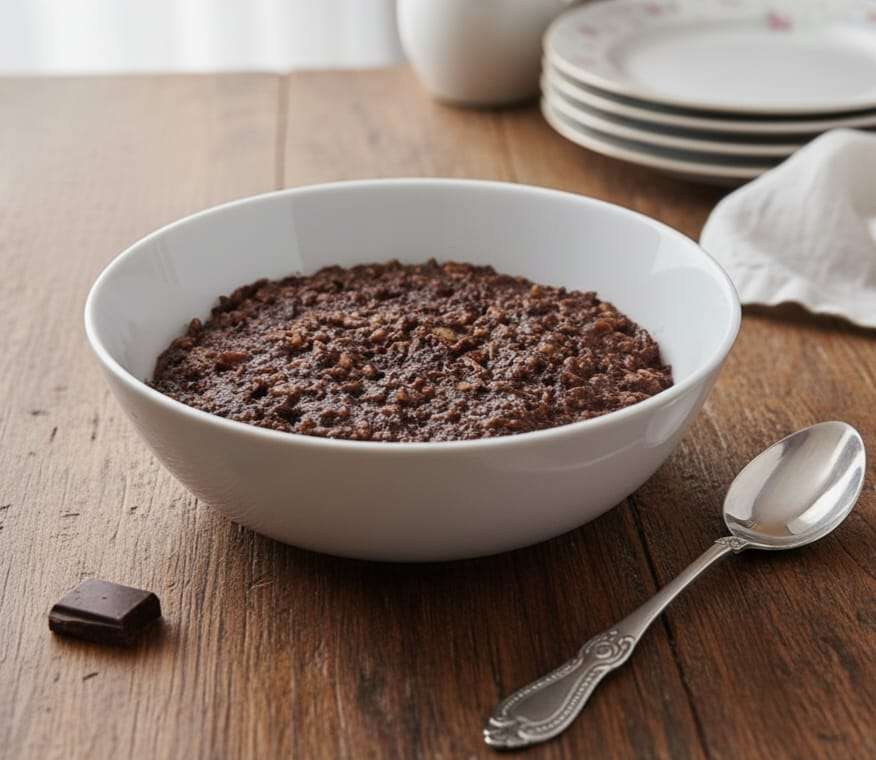 מתכון לדייסת שיבולת שועל עשירה בחלבון בטעם פאדג' שוקולד