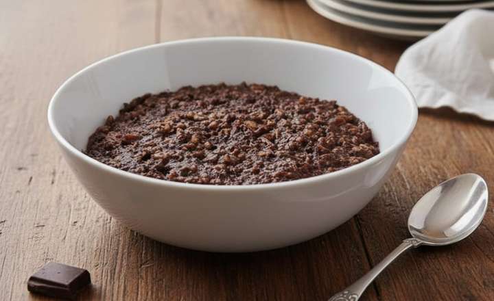 מתכון לדייסת שיבולת שועל עשירה בחלבון בטעם פאדג' שוקולד