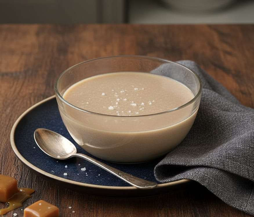 מתכון לפודינג קרמל מלוח עשיר בחלבון