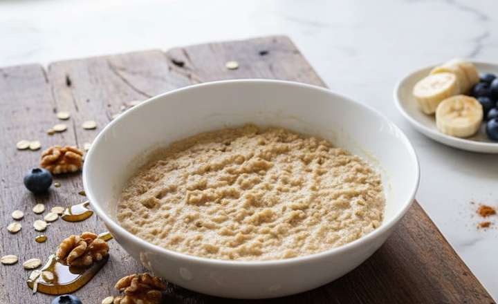מתכון לדייסת שיבולת שועל עשירה בחלבון בטעם חמאת בוטנים