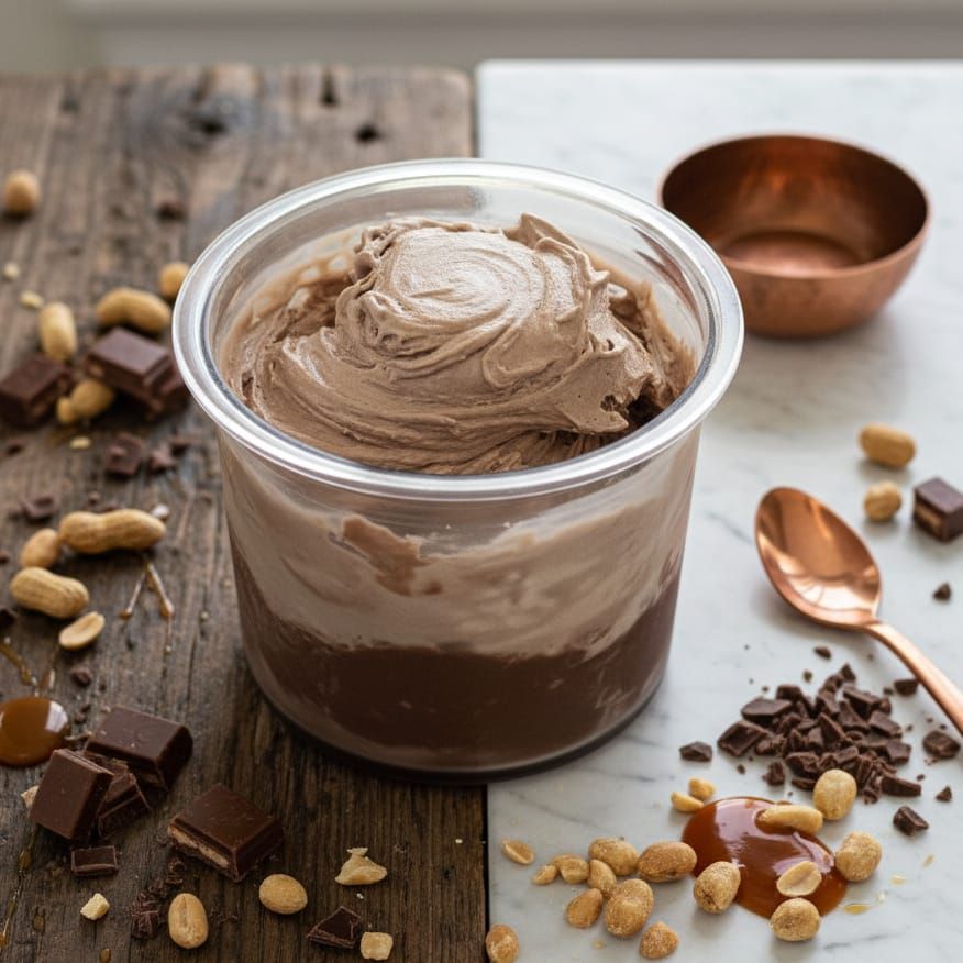 מתכון לגלידת חלבון סניקרס NINJA CREAMI אלפא