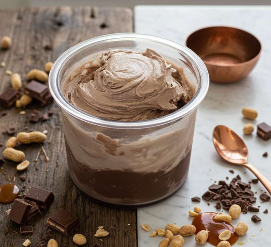 מתכון לגלידת חלבון סניקרס NINJA CREAMI אלפא