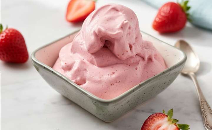 מתכון לגלידת חלבון תות