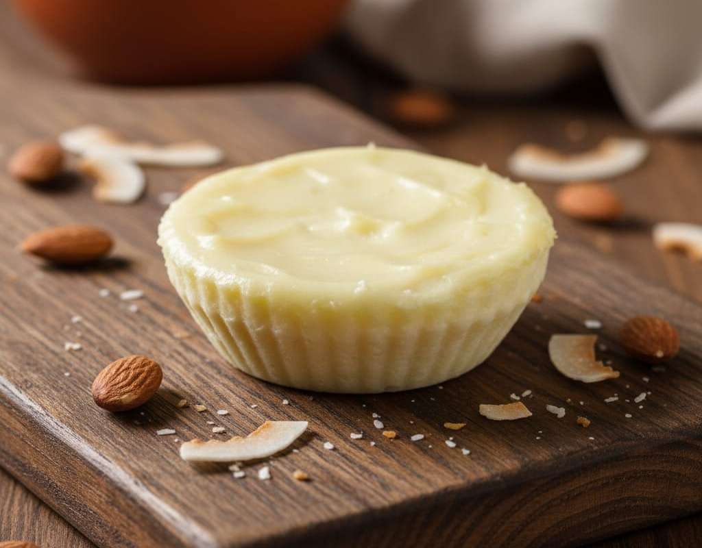 מתכון לפאדג' חלבון שקדים קוקוס