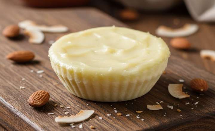 מתכון לפאדג' חלבון שקדים קוקוס