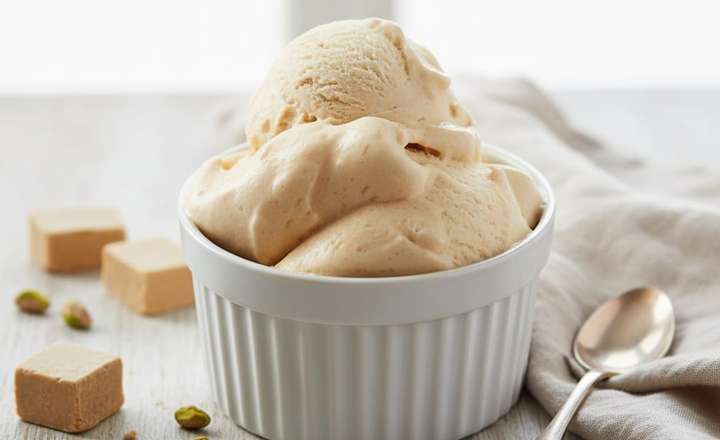 מתכון לגלידת חלבון חלווה