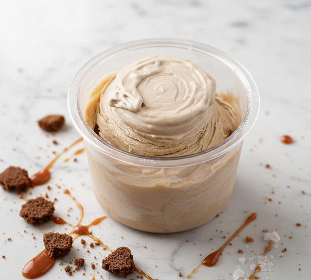 מתכון לגלידת חלבון בלונדי קרמל NINJA CREAMI