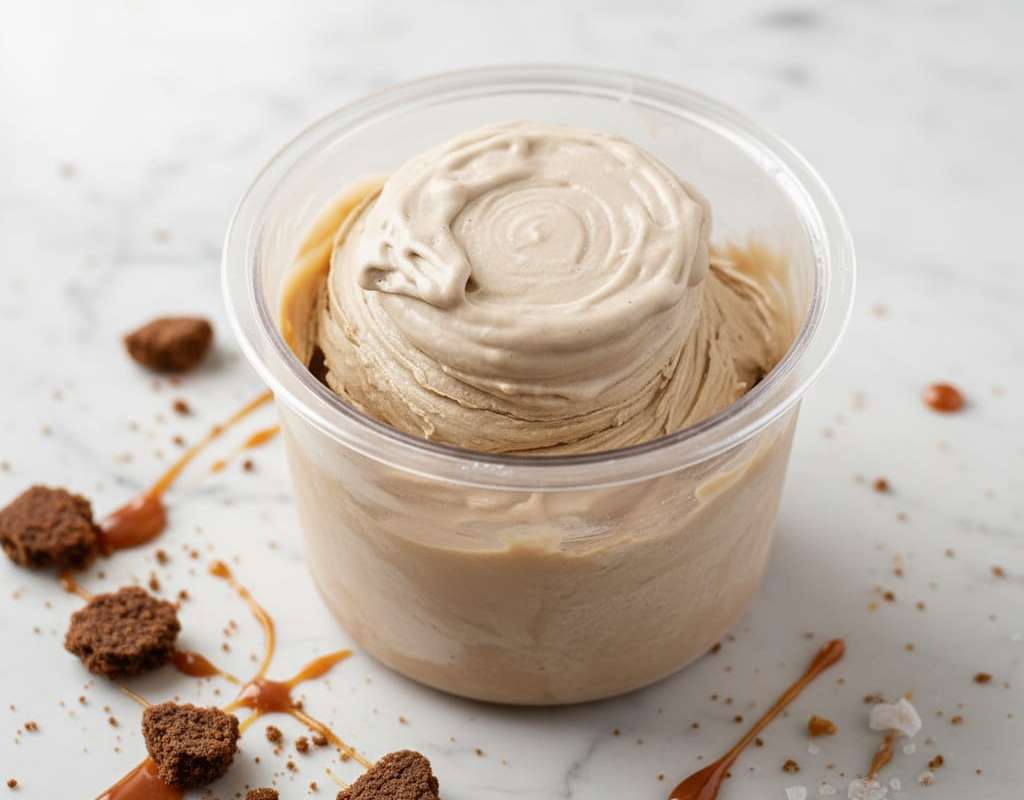 מתכון לגלידת חלבון בלונדי קרמל NINJA CREAMI