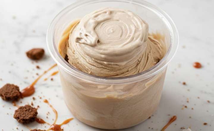 מתכון לגלידת חלבון בלונדי קרמל NINJA CREAMI