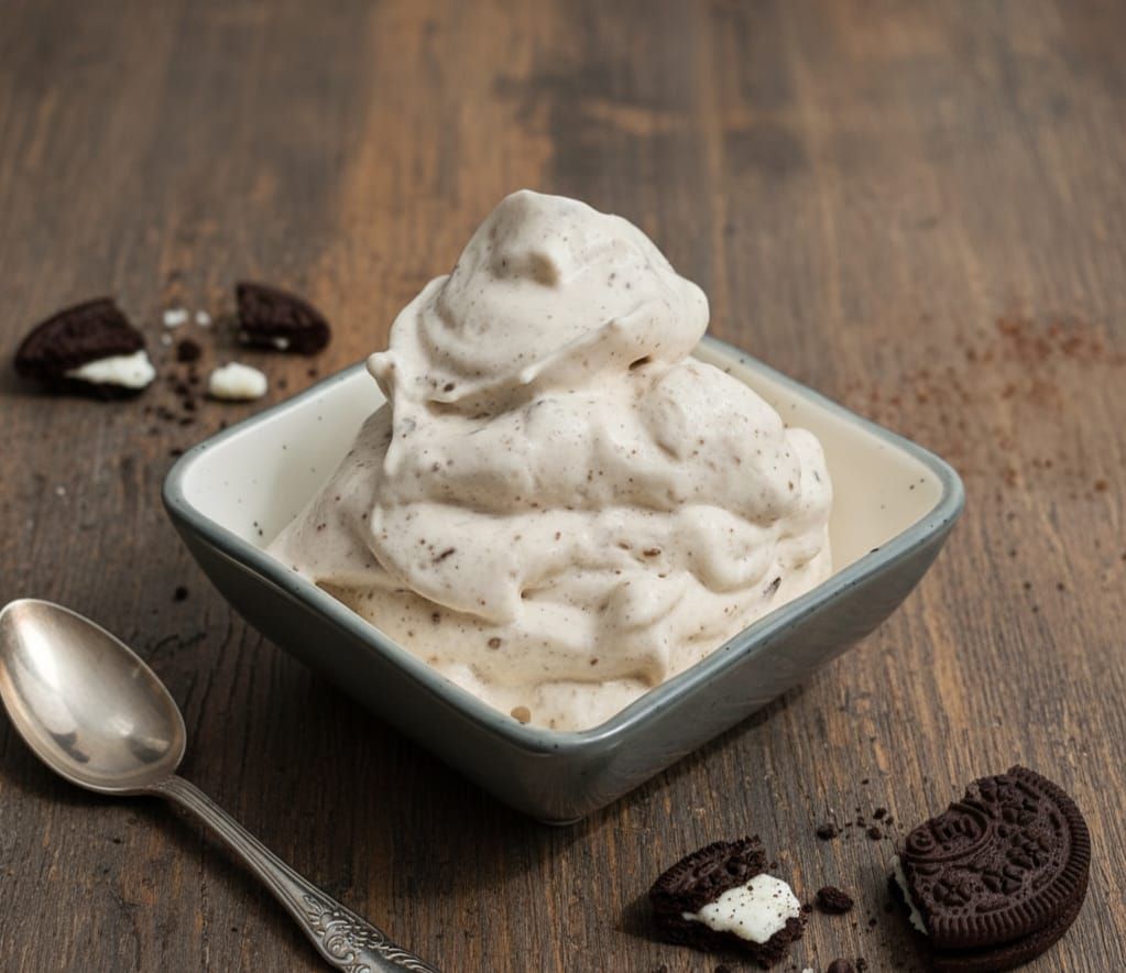 מתכון לגלידת חלבון קרם עוגיות