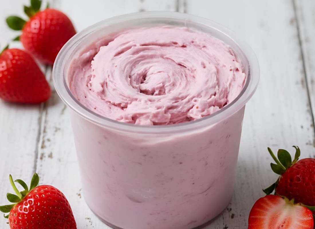 מתכון לגלידת חלבון תות לייט NINJA CREAMI