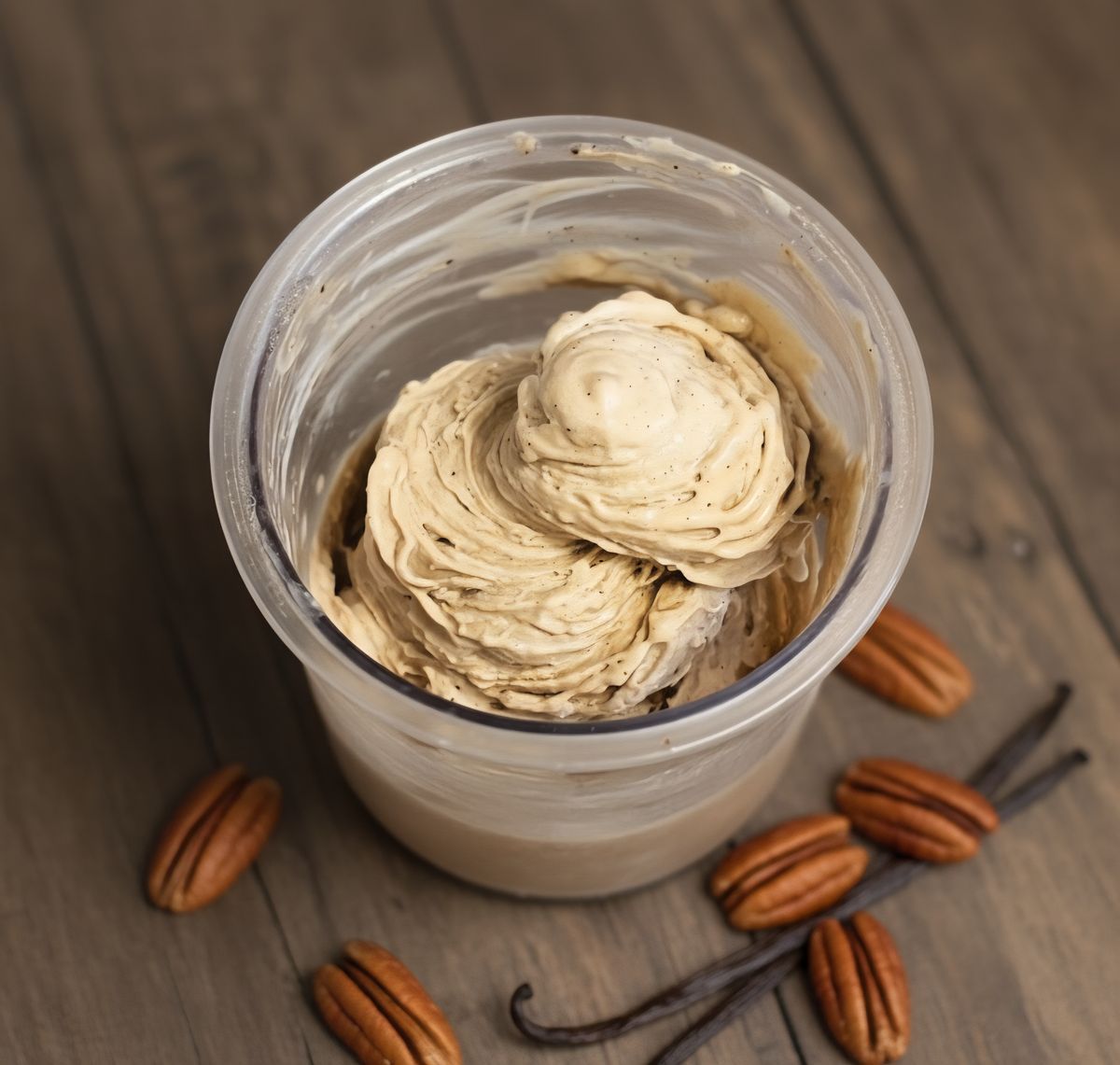 מתכון לגלידת חלבון וניל פקאן NINJA CREAMI