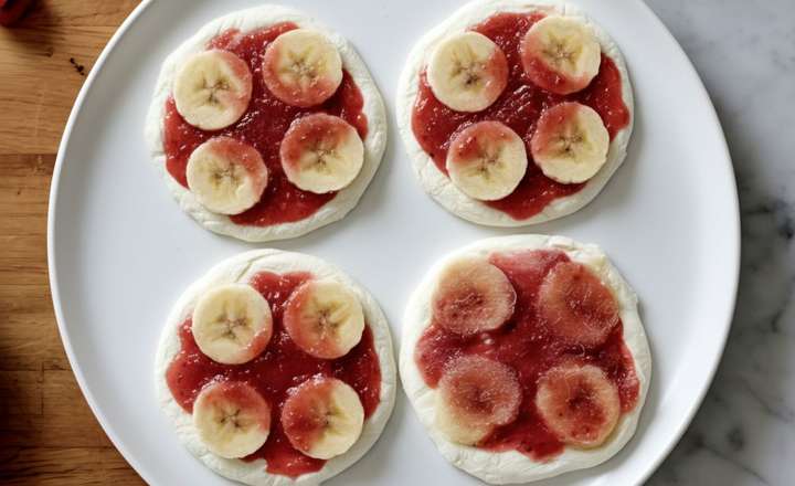 מתכון לגלידוניות יוגורט תות בננה